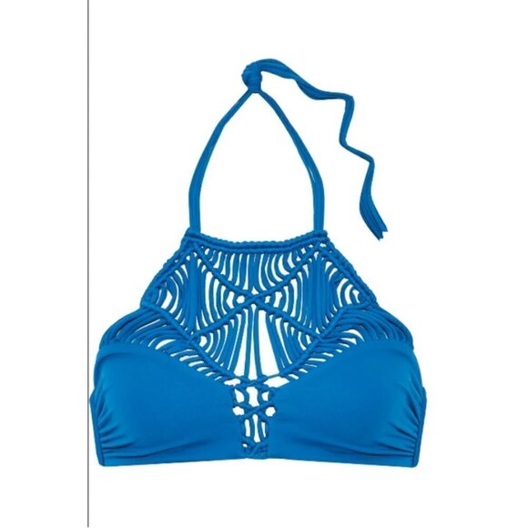 💕MIKOH💕 Macrame Bikini ~ Waimea Woven Halter Top XL & Cayman Bottoms M NWT - Picture 9 of 16